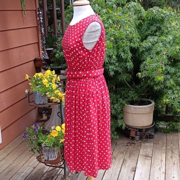Vintage Serbin Red Polka Dot Dress Tomato Girl - Picture 4 of 9